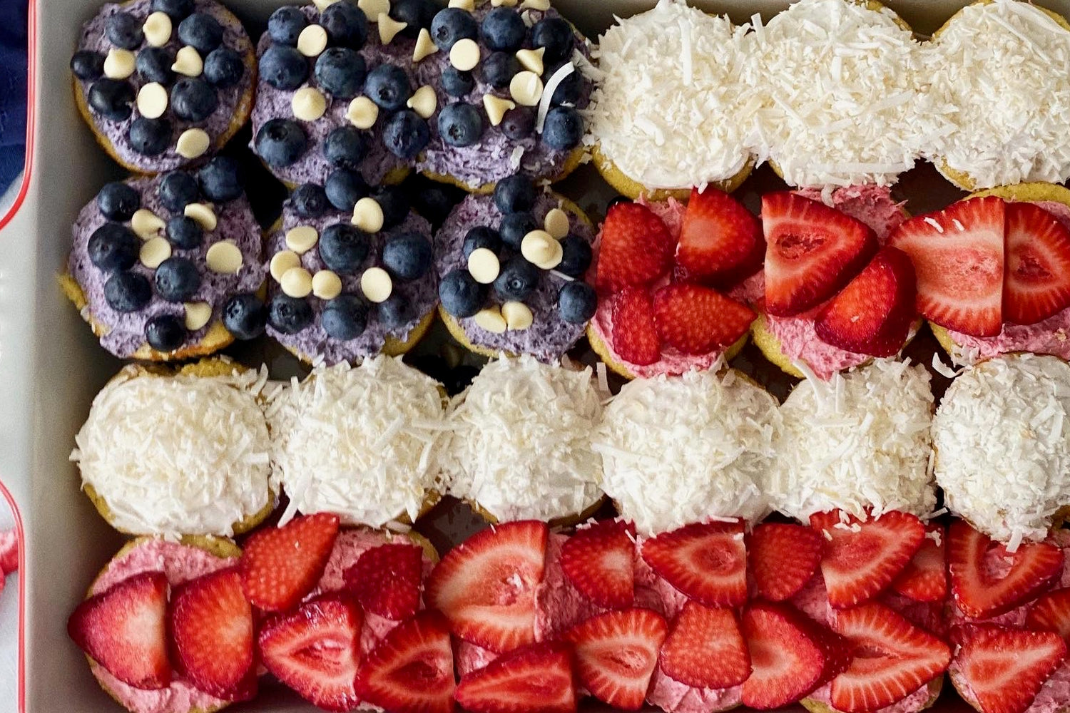 July 4th Cupcake Flag Cake