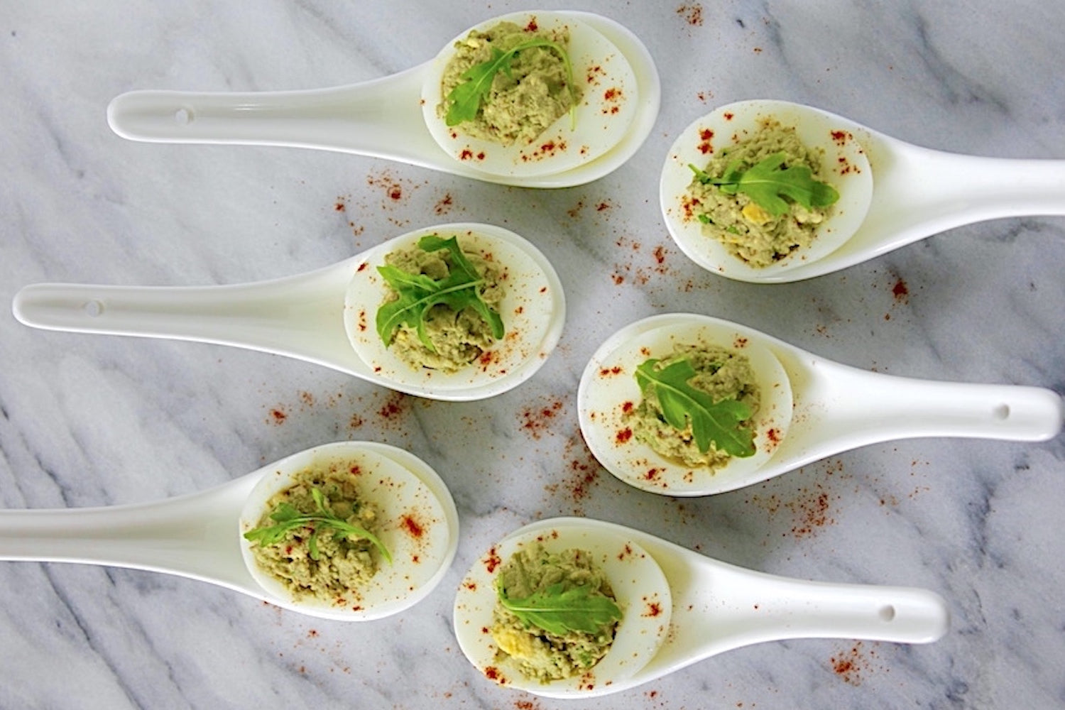 Heavenly Avocado Deviled Eggs