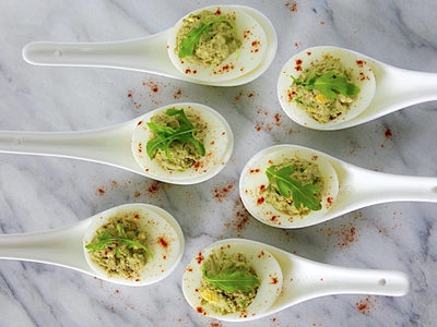 Heavenly Avocado Deviled Eggs