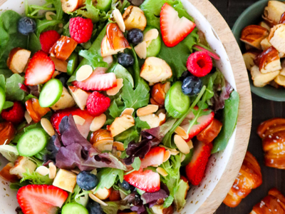 Spring Salad with Truffle Croutons