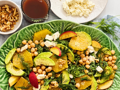 Peach Citrus Kale Salad