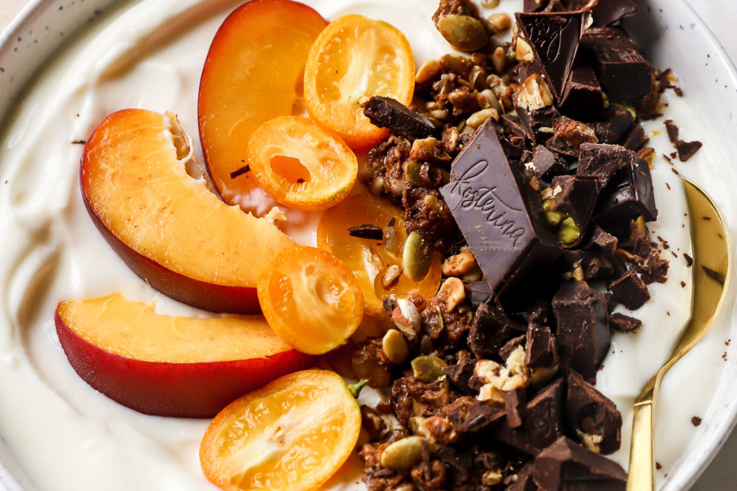 Nutty Sweet & Sour Chocolate Yogurt Bowl