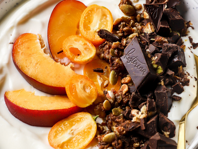 Nutty Sweet & Sour Chocolate Yogurt Bowl