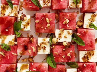 Dark Chocolate Balsamic Vinegar, Watermelon & Feta Salad