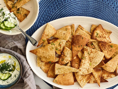 Kosterina Garlicky Air Fryer Pita Chips