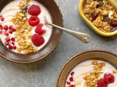 Kefir with Homemade Granola & Fresh Fruit
