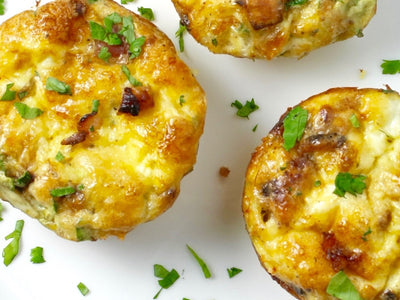 Mini Turkey Sausage, Zucchini & Cheese Frittatas