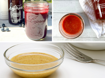 Crushed Fruit Vinegars: Salad Dressings 3 Ways