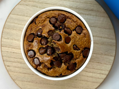 Single-Serve Chocolate Chip Cookie Baked Oats
