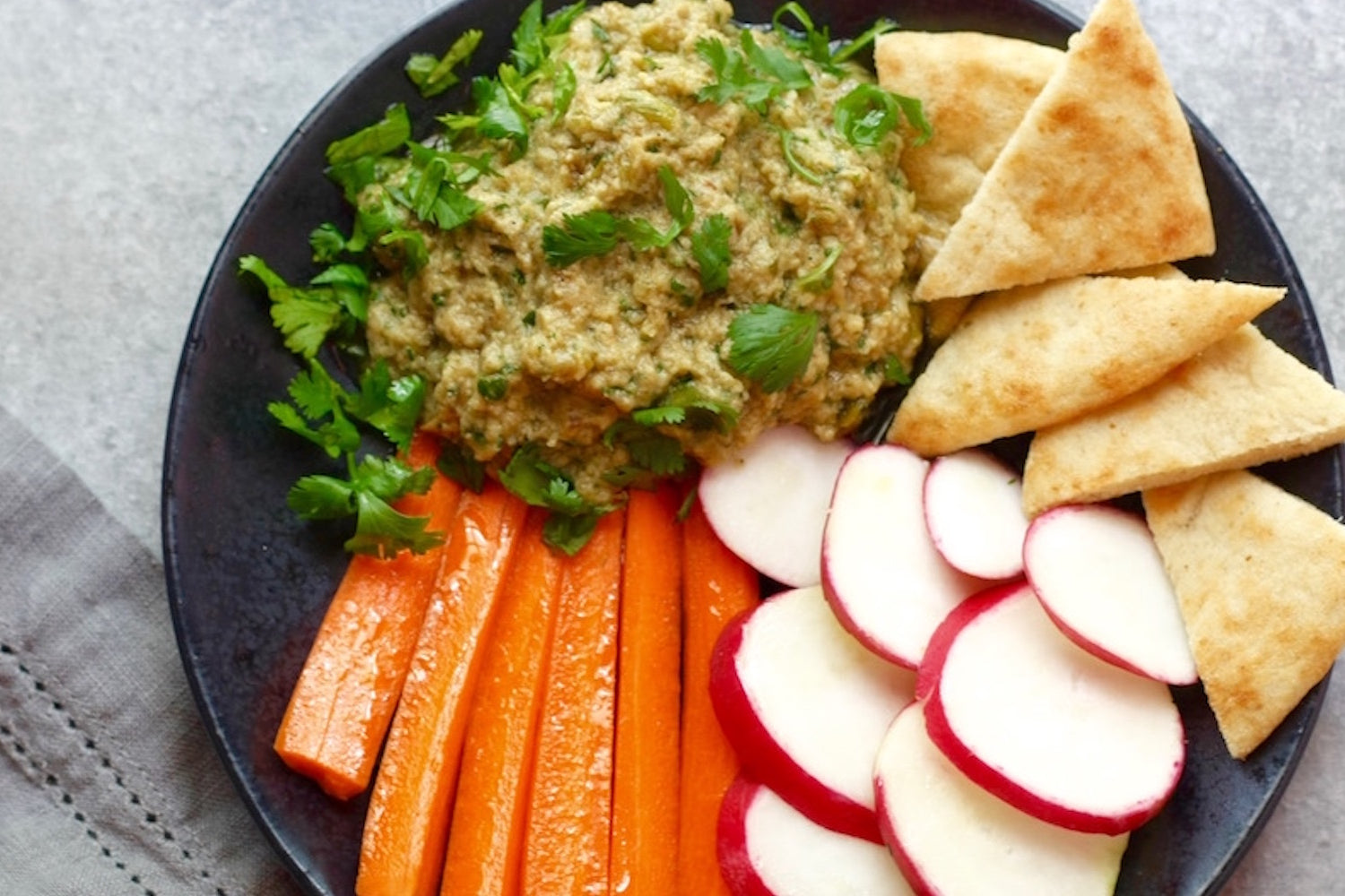 Creamy Roasted Eggplant and Tahini Spread (Baba Ganoush)