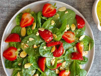 Baby Spinach and Fresh Strawberry Salad with Citrus Poppy Seed Vinaigrette