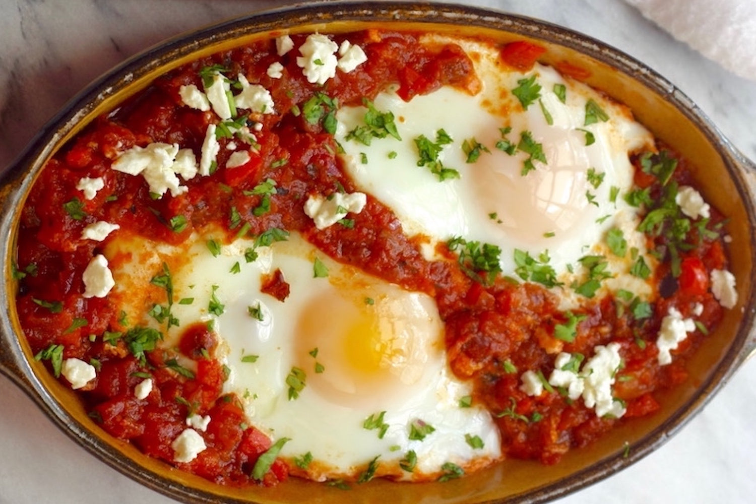 Baked Eggs in Savory Tomato Sauce