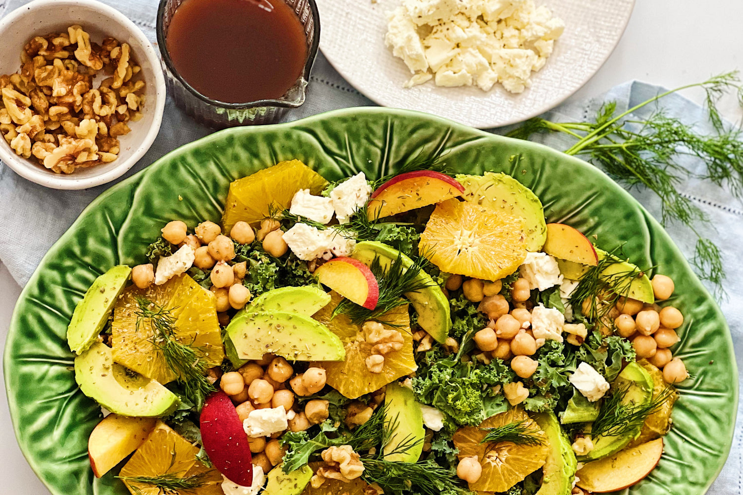 Peach Citrus Kale Salad