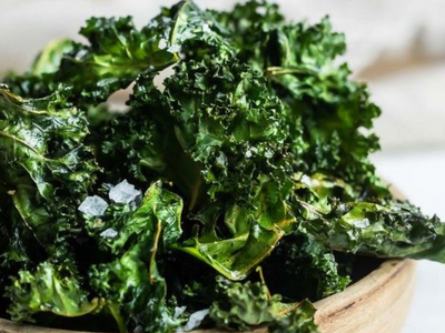 Kale Chips with Cashew Queso