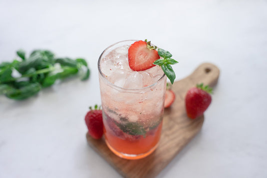 Strawberry Basil Fizz