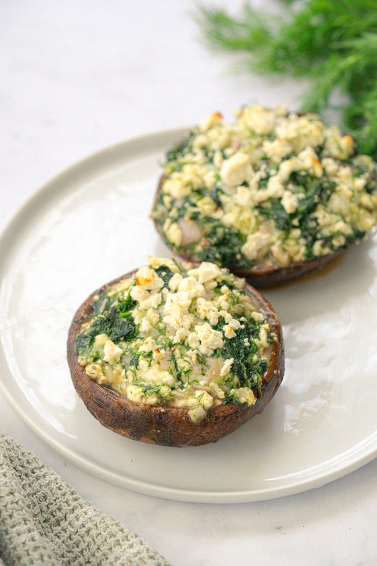Spanakopita Stuffed Mushrooms