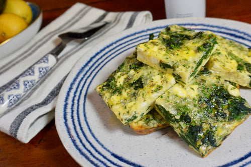 Feta and Spinach Frittata with Herbs