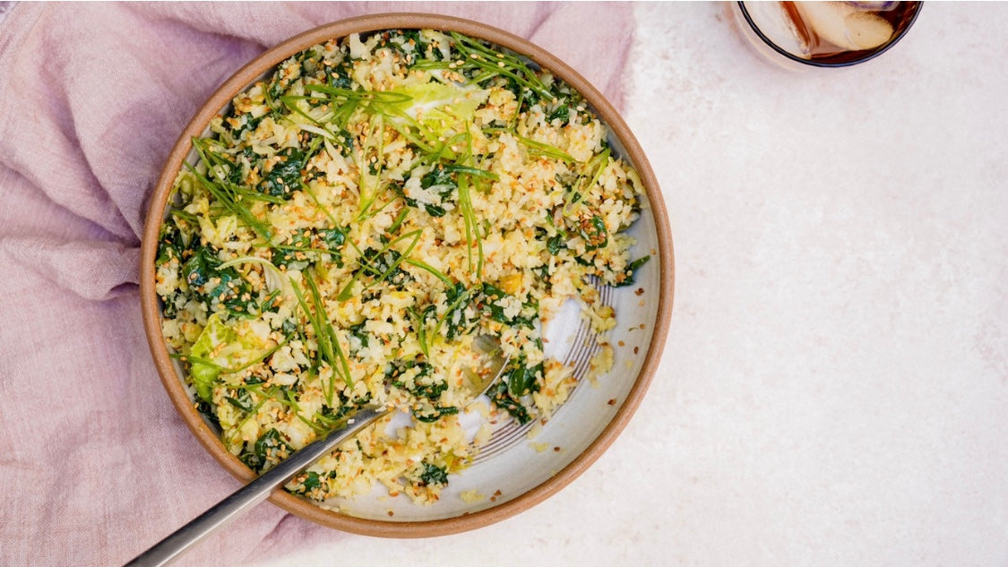 Spinach & Garlic Cauliflower Rice