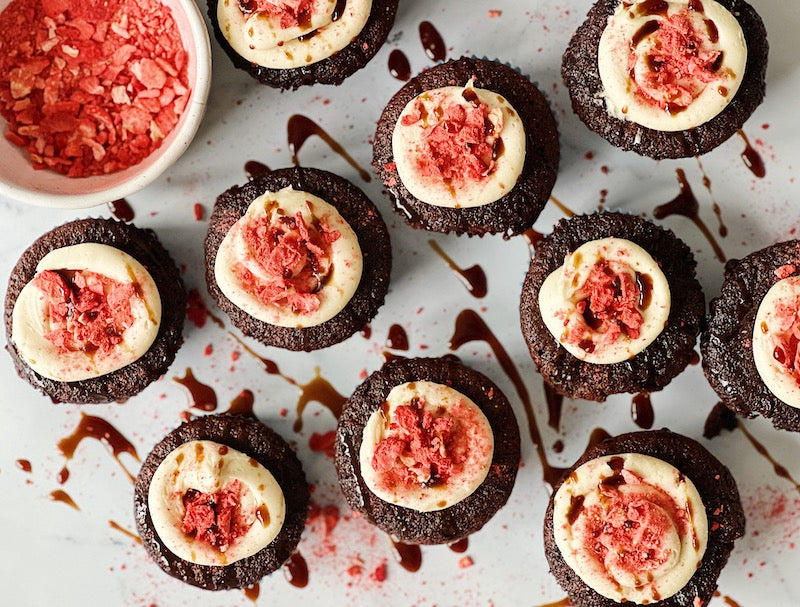 Strawberry & Balsamic Olive Oil Cupcakes