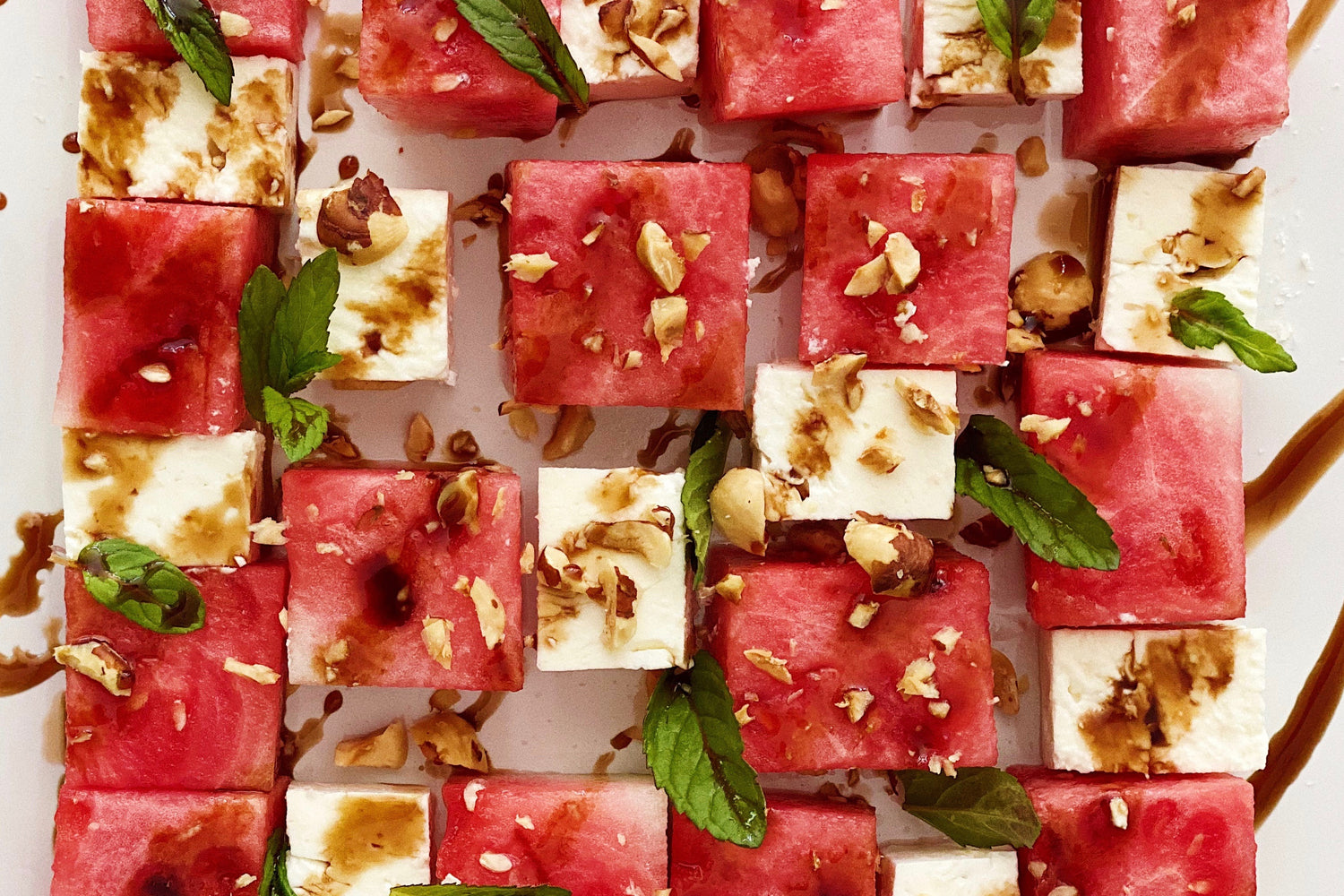 Dark Chocolate Balsamic Vinegar, Watermelon & Feta Salad