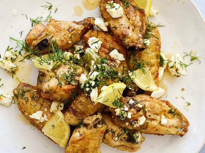 Greek Style Air Fryer Chicken Wings