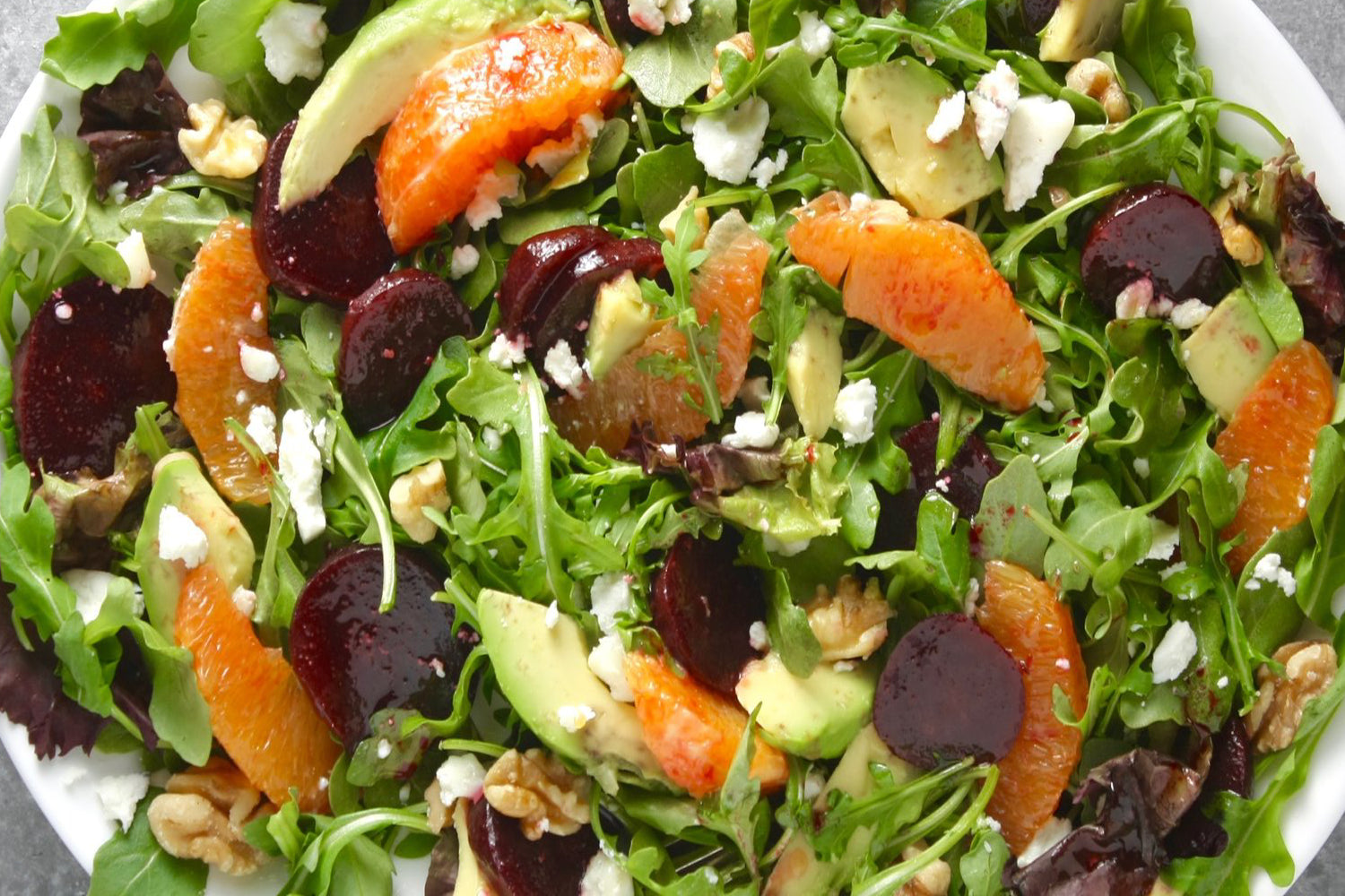 Arugula, Orange, Beet & Goat Cheese Salad