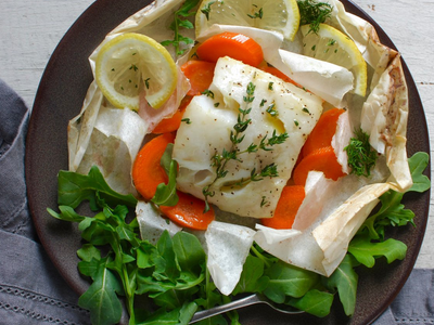 Fish Baked in Parchment Paper