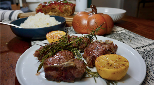 Rosemary and Garlic Lamb Loin Chops