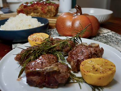 Rosemary and Garlic Lamb Loin Chops