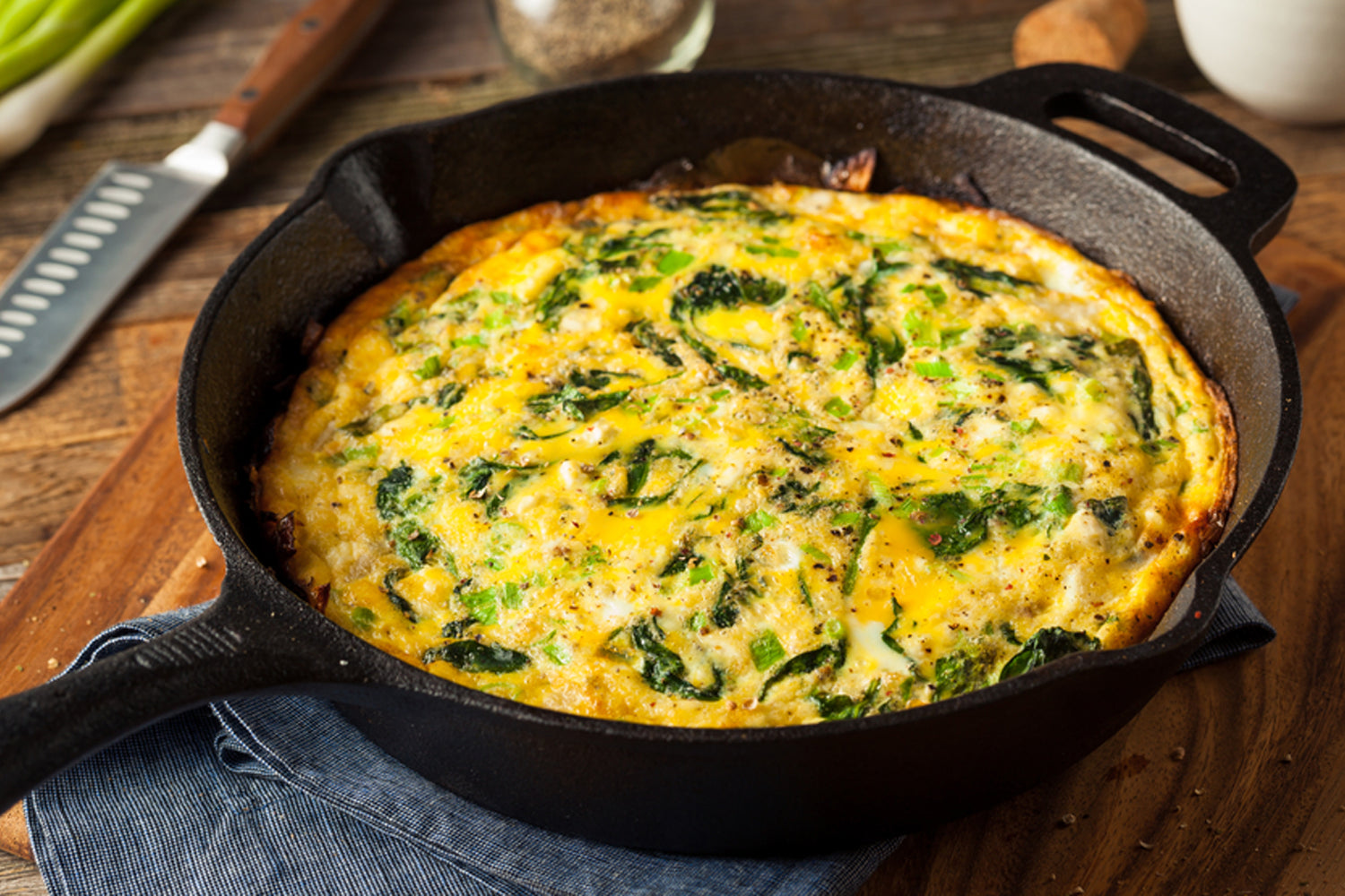 Feta Cheese Omelette with Spinach