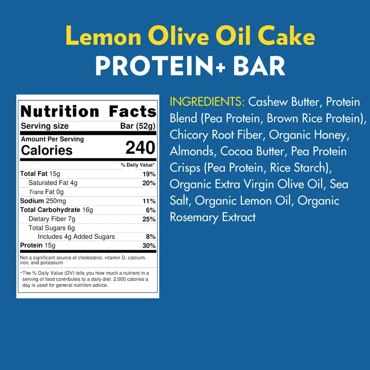Lemon Olive Oil Cake PROTEIN+ Bar (12-Pack)